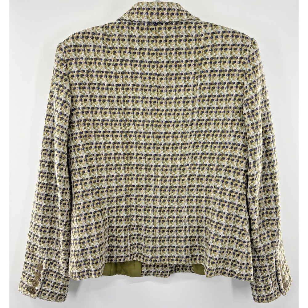 Talbots Wool Blazer Vintage‎ Green Tweed Womens Size 10 Vintage Coquette USA - Picture 10 of 12